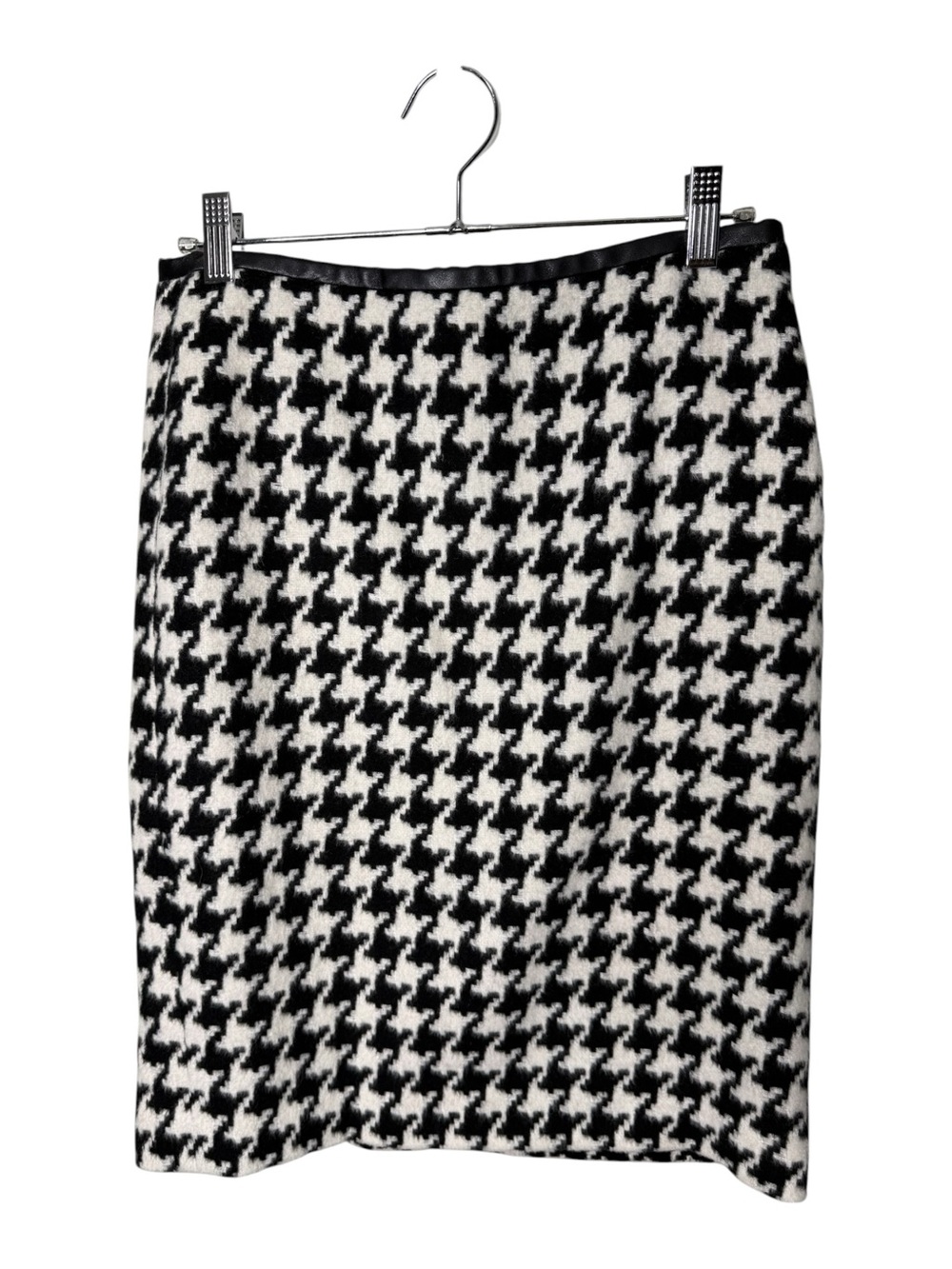 Talbots Black White Size 2 Houndstooth Pencil Skirt